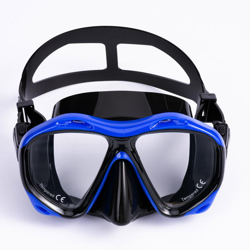 Diving goggles Adult male and female snorkeling mask HD diving goggles Full dry diving mask large frame