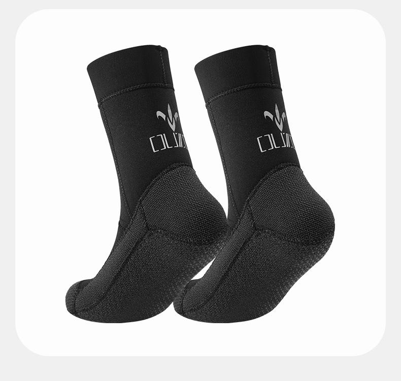 5mm diving socks thickened warm, wear-resistant, waterproof, non-slip, cold and cut resistant CR super elastic Kevlar swimming and beach socks