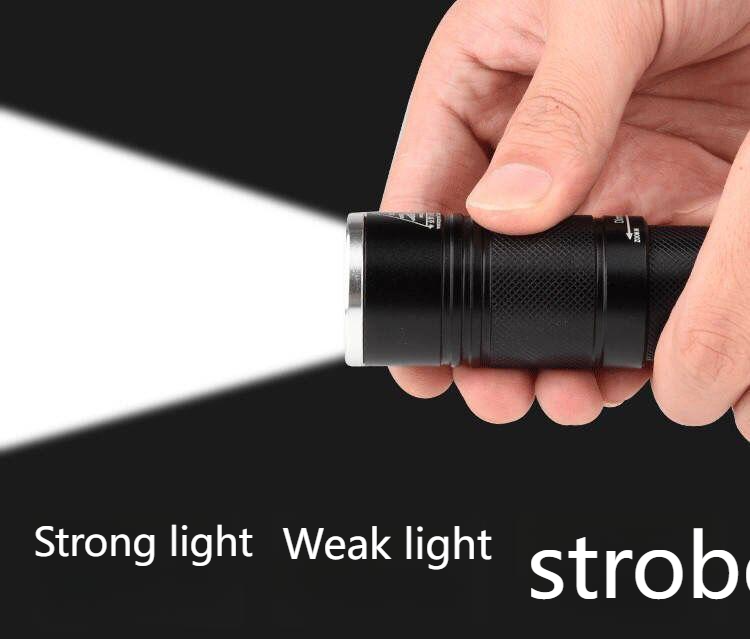 Multi-functional underwater professional diving flashlight strong charging super bright waterproof outdoor fishing aluminum alloy searchlight