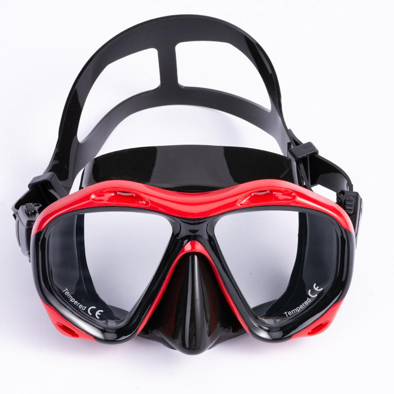 Diving goggles Adult male and female snorkeling mask HD diving goggles Full dry diving mask large frame