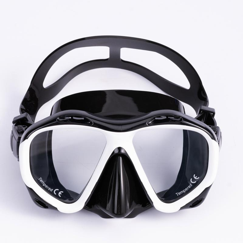 Diving goggles Adult male and female snorkeling mask HD diving goggles Full dry diving mask large frame